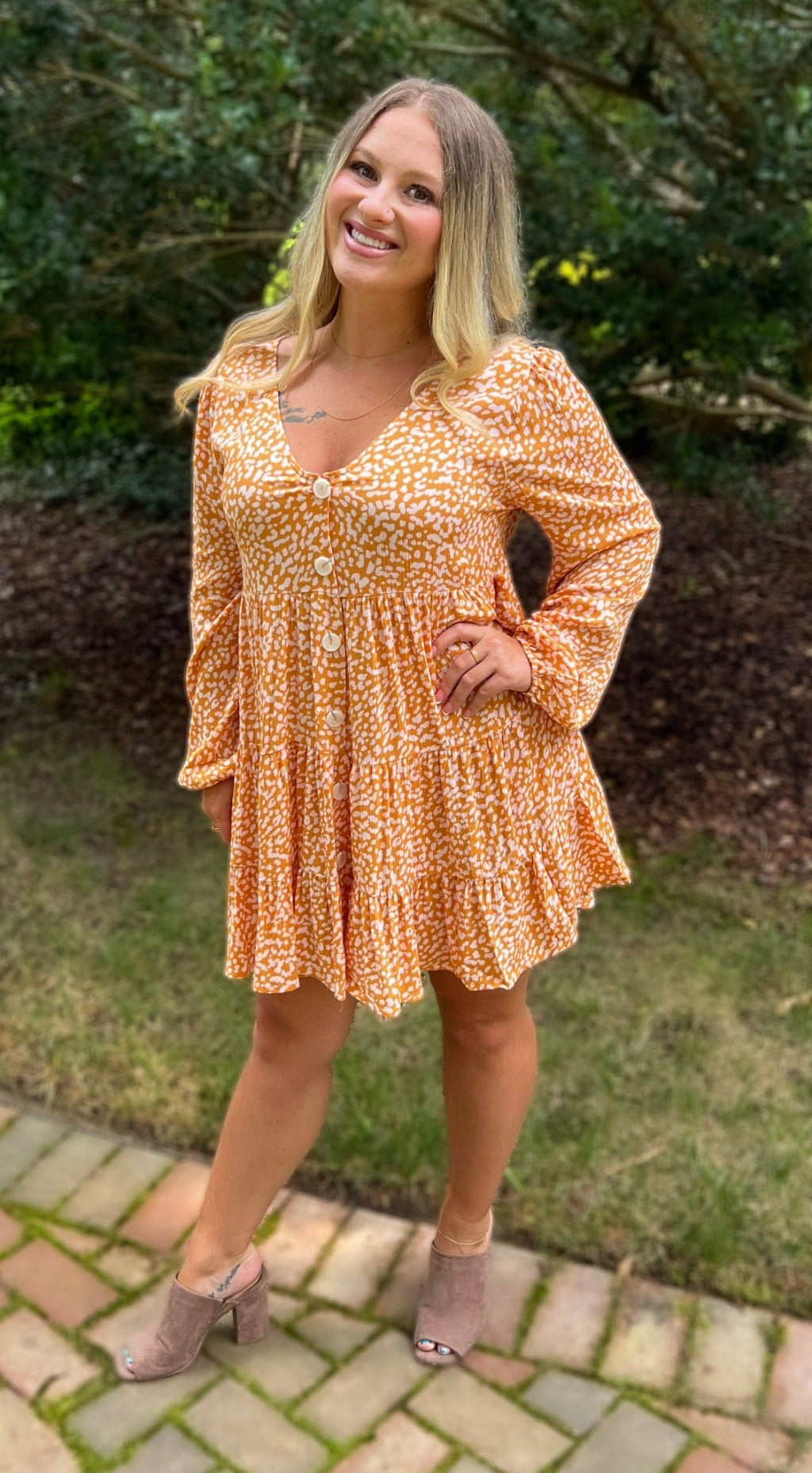 Pumpkin Babydoll Dress