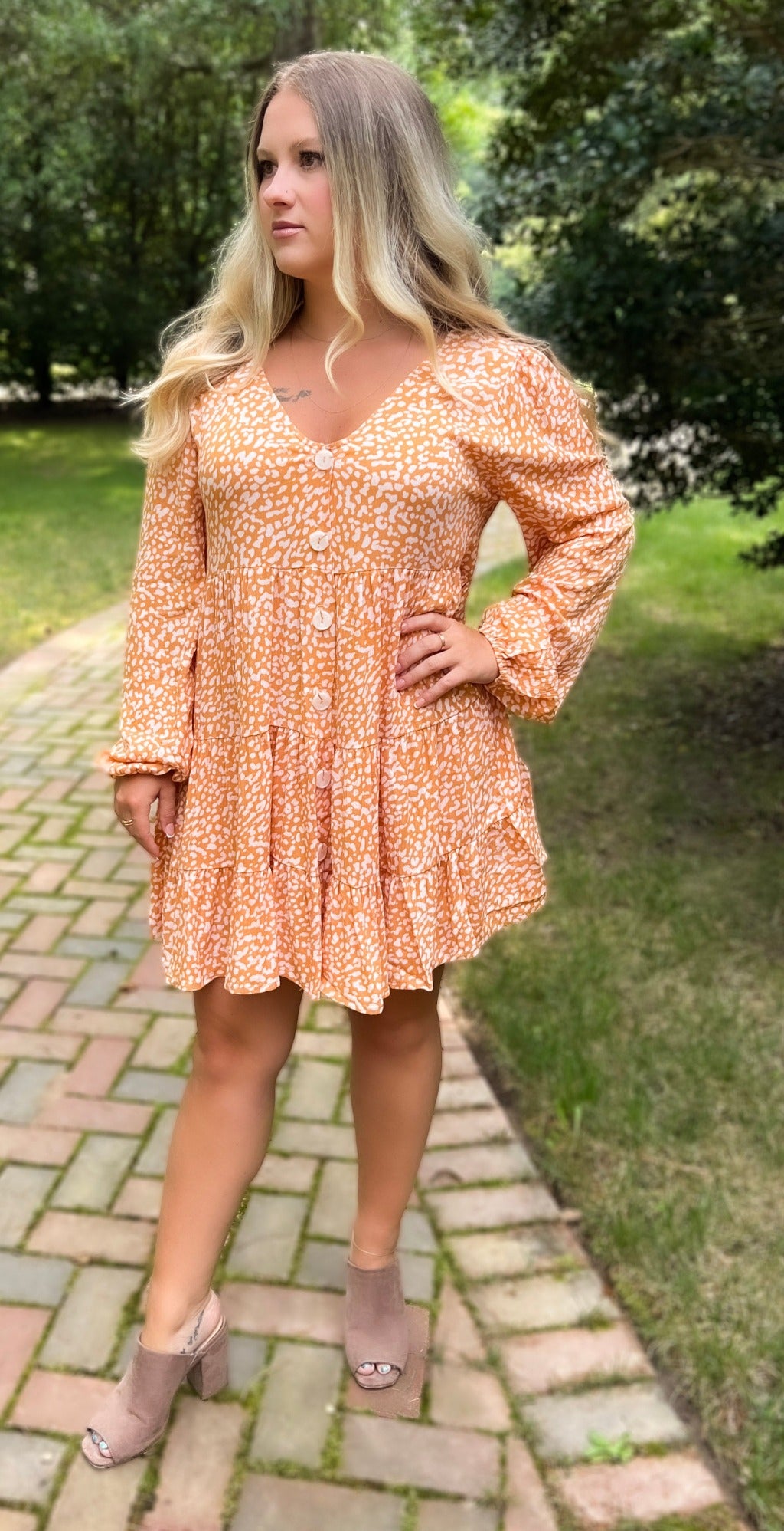 Pumpkin Babydoll Dress